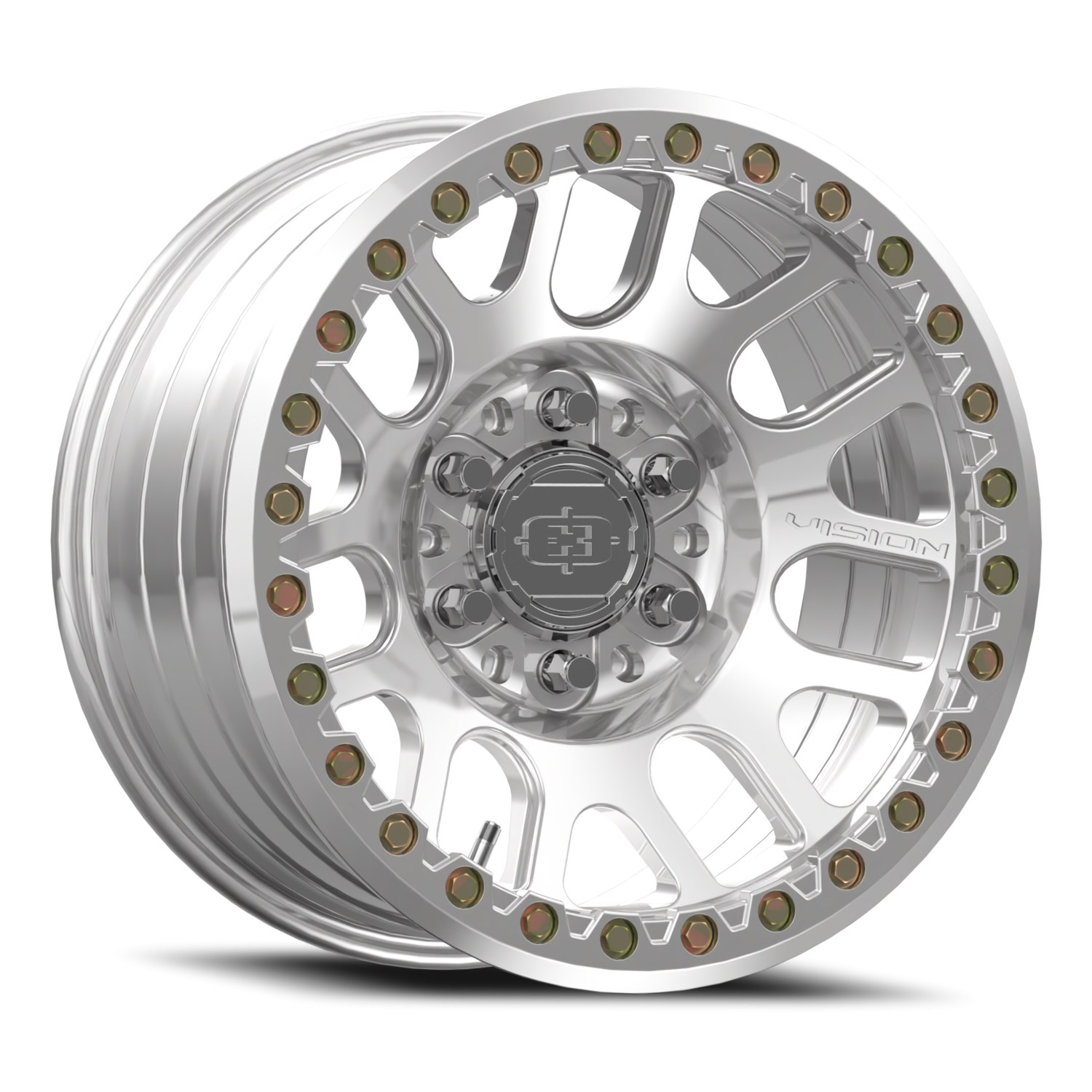 17x9 Vision 111 Nemesis Polished Wheel 6x5.5 Bolt Pattern -12mm Offset