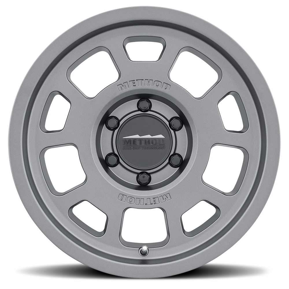 17x8 5 method race wheels mr705 bead grip titanium wheel 6x5.5 bolt pattern 0mm offset