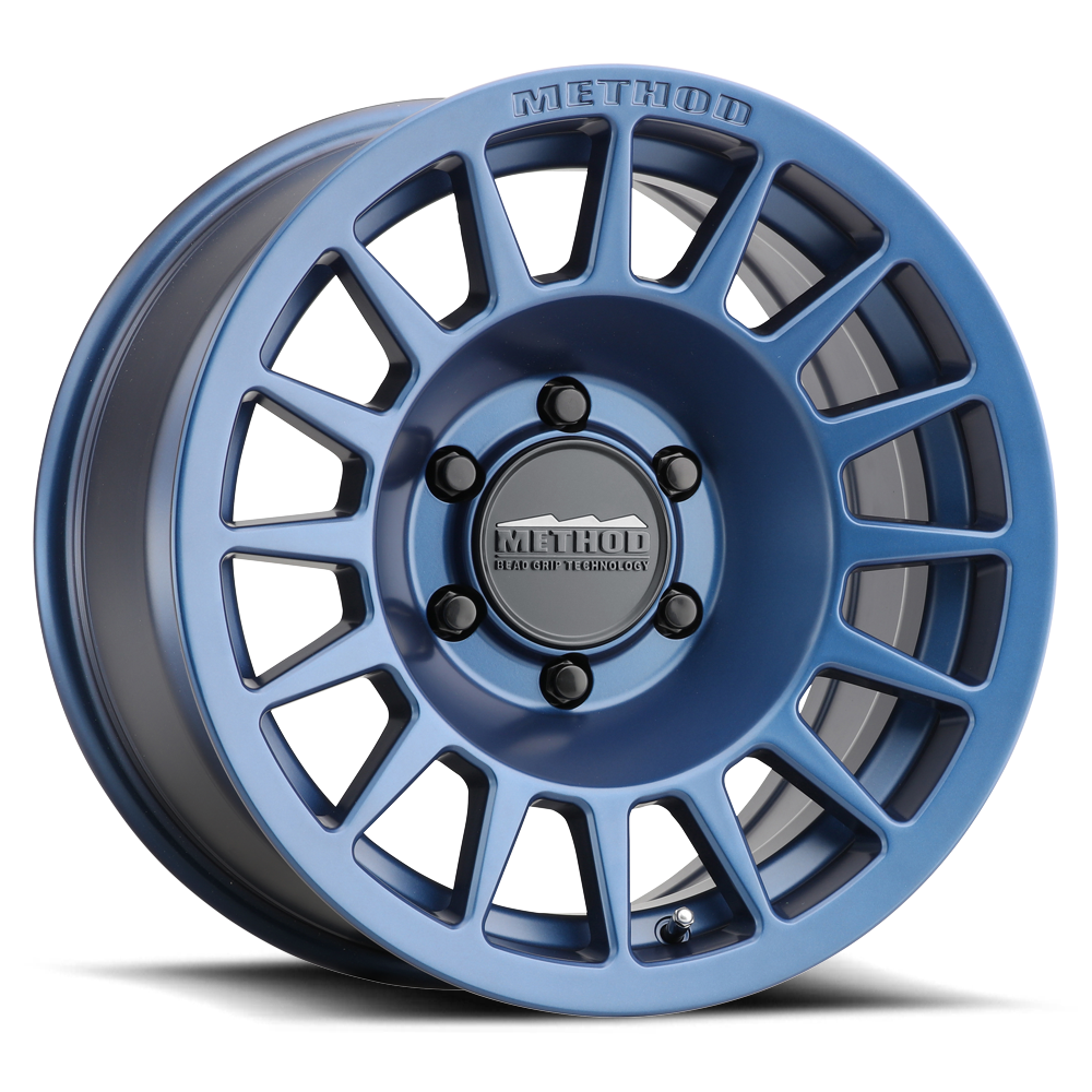 17x8 5 method race wheels mr707 bead grip blue wheel 6x5.5 bolt pattern 0mm offset