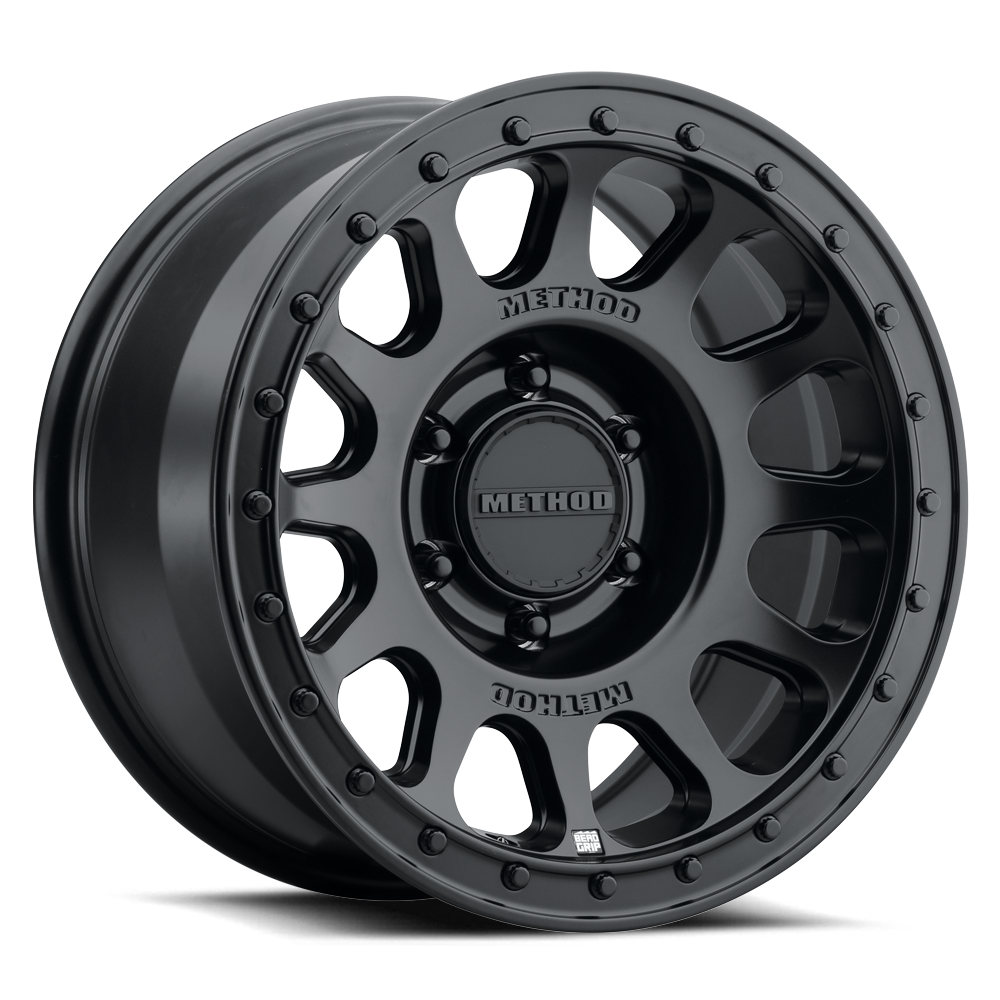 17x8 5 method race wheels mr709 bead grip hd black wheel 6x5.5 bolt pattern 25mm offset