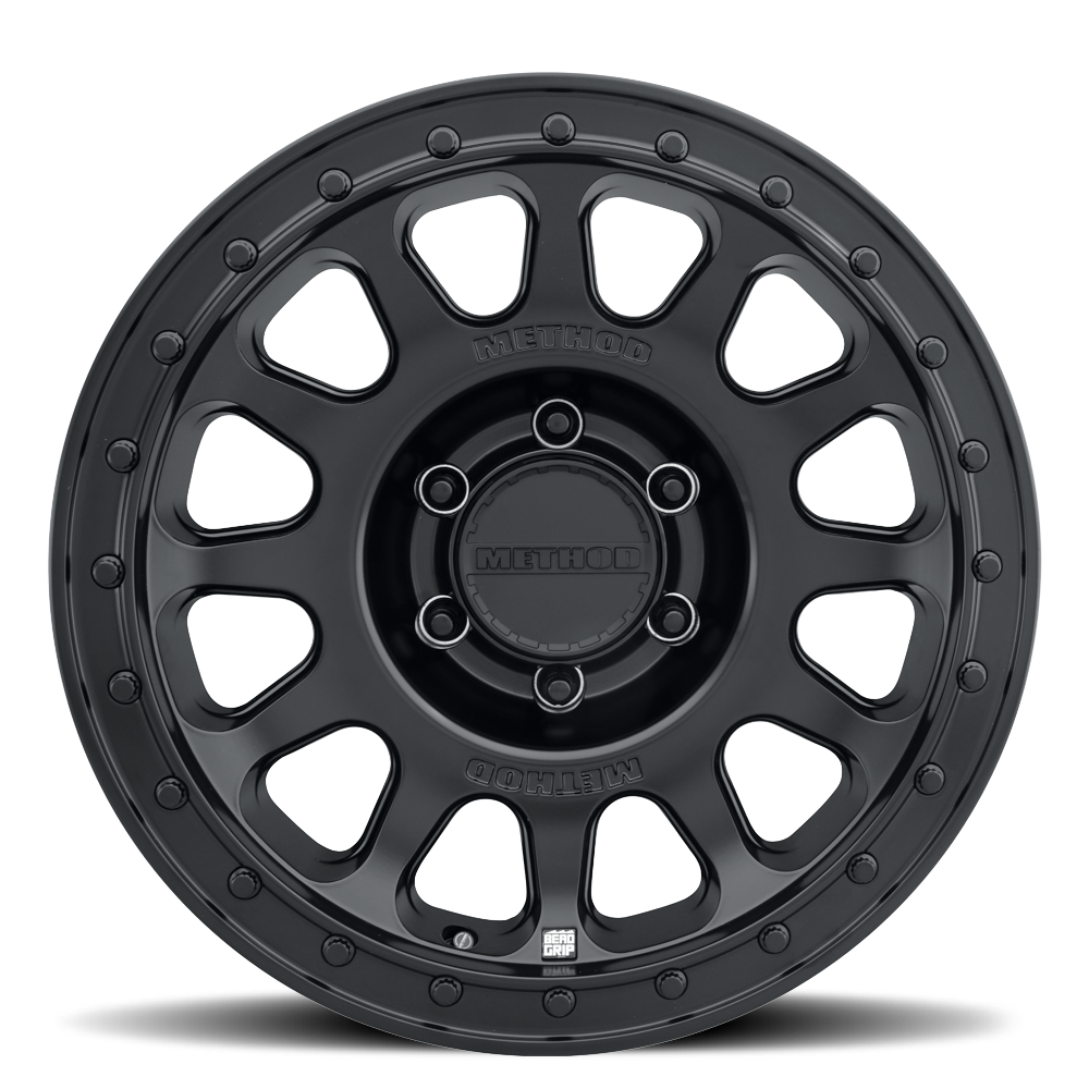 17x8 5 method race wheels mr709 bead grip hd black wheel 6x5.5 bolt pattern 25mm offset