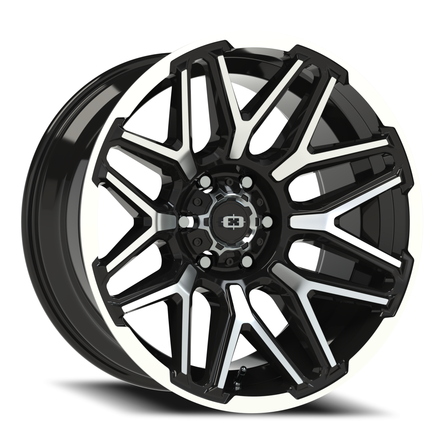 20x10 Vision 305 Rekluse Gloss Black Machined Face and Lip Wheel 6x5.5 Bolt Pattern -25mm Offset