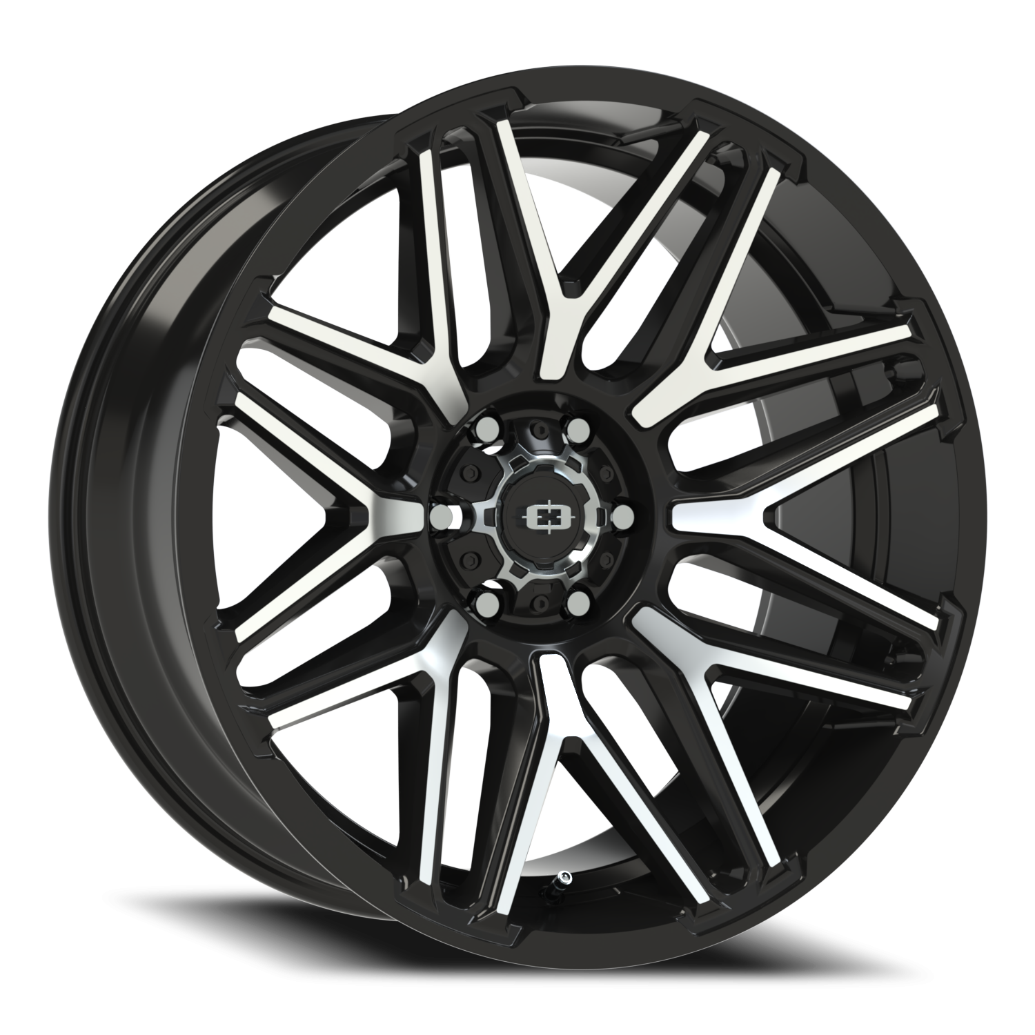 22x10 Vision 305 Rekluse Gloss Black Machined Face Wheel 6x5.5 Bolt Pattern -19mm Offset