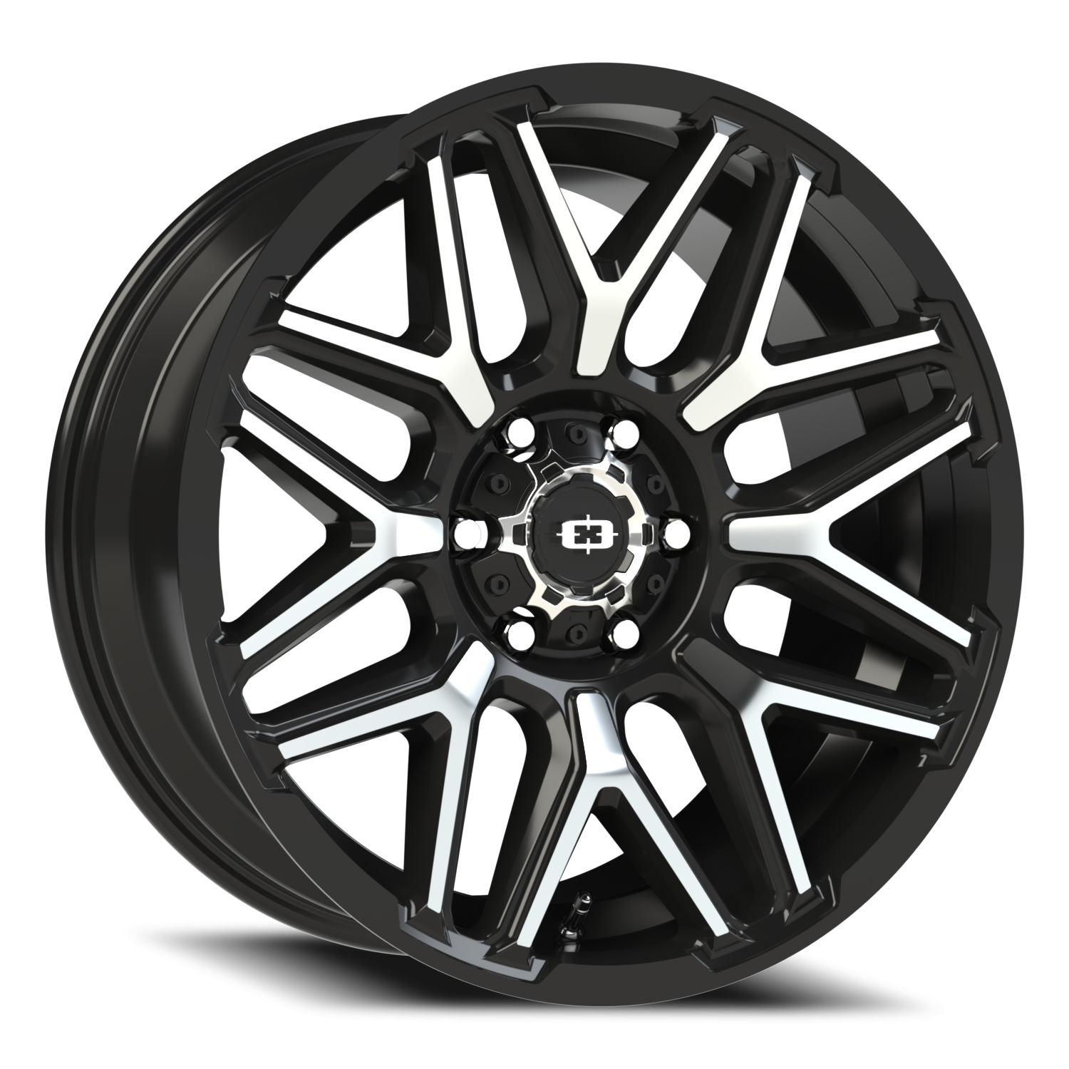 20x9 Vision 305 Rekluse Gloss Black Machined Face Wheel 6x5.5 Bolt Pattern -12mm Offset
