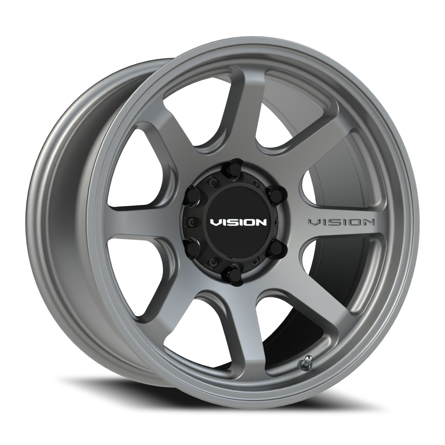 17x9 Vision 351 Flow Satin Grey Wheel 6x5.5 Bolt Pattern -12mm Offset
