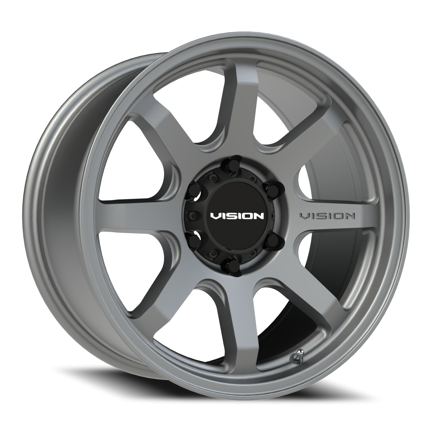 18x9 Vision 351 Flow Satin Grey Wheel 6x5.5 Bolt Pattern 18mm Offset