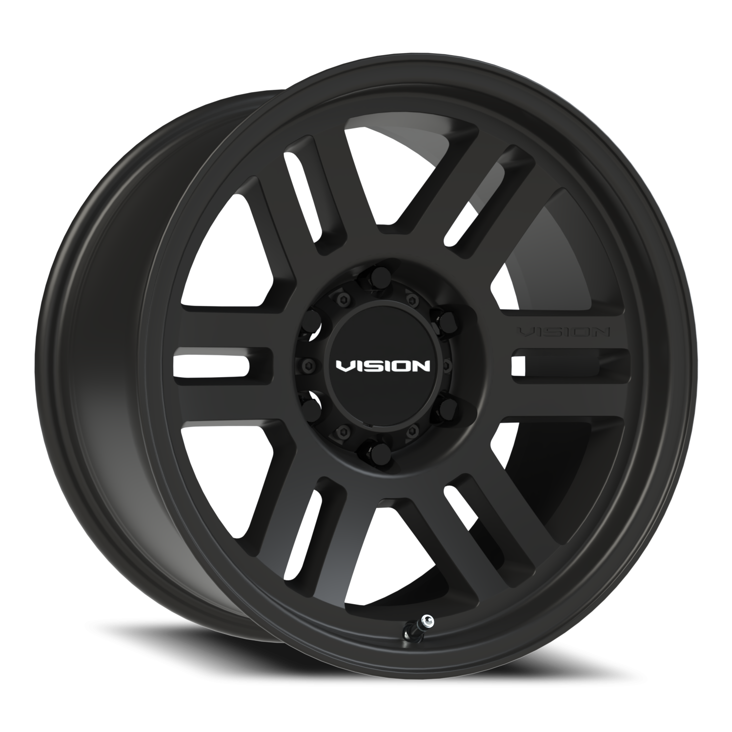 17x9 Vision 355 Overland Satin Black Wheel 6x5.5 Bolt Pattern -12mm Offset