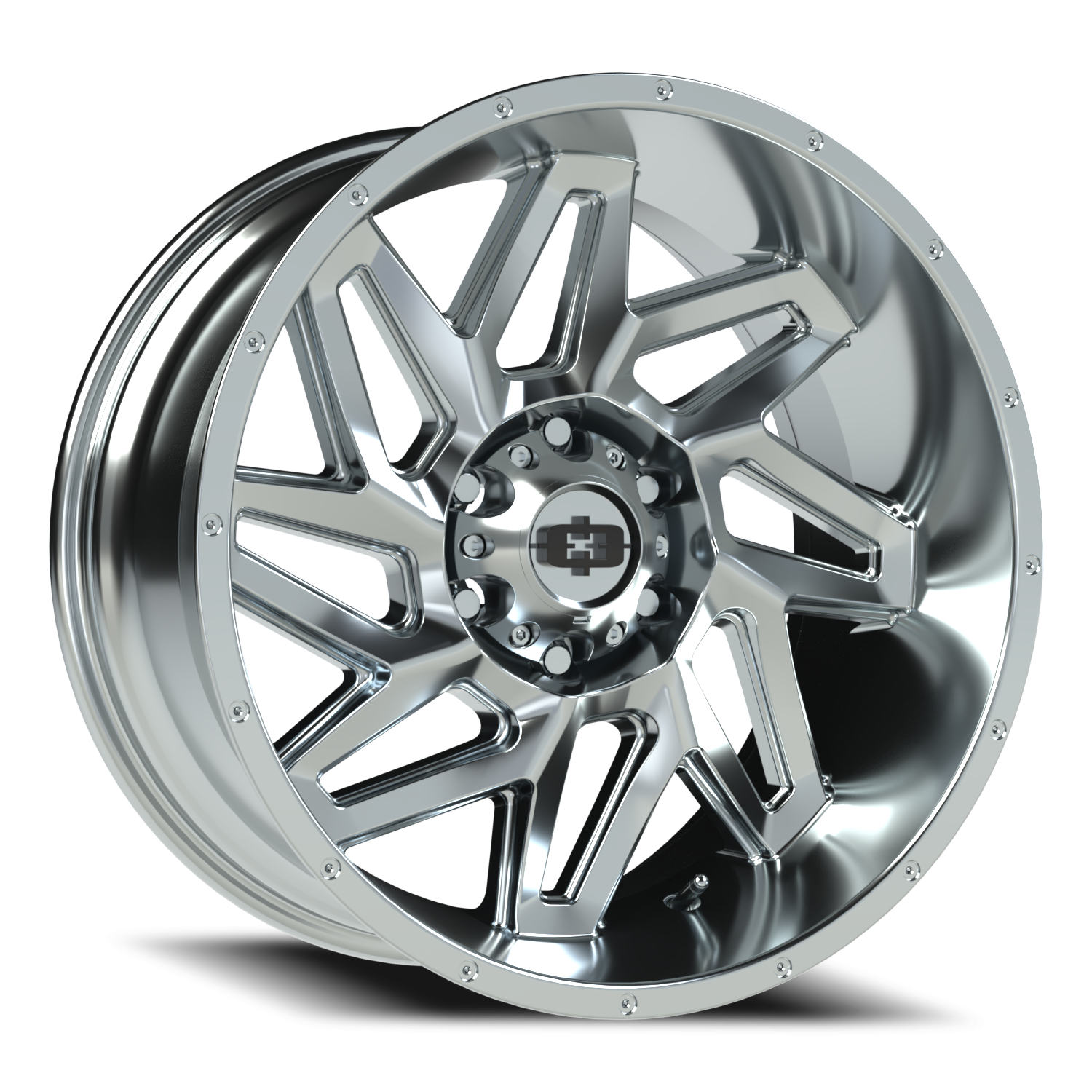 20x10 Vision 361 Spyder Chrome Wheel 6x5.5 Bolt Pattern -25mm Offset