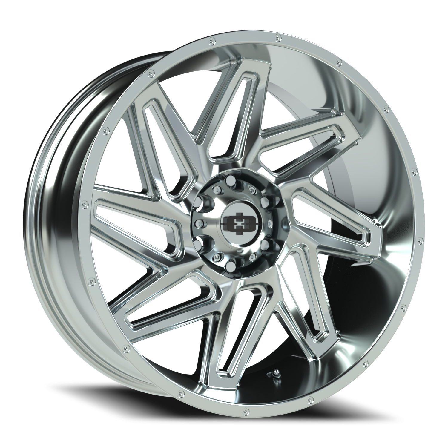 22x10 Vision 361 Spyder Chrome Wheel 6x5.5 Bolt Pattern -19mm Offset