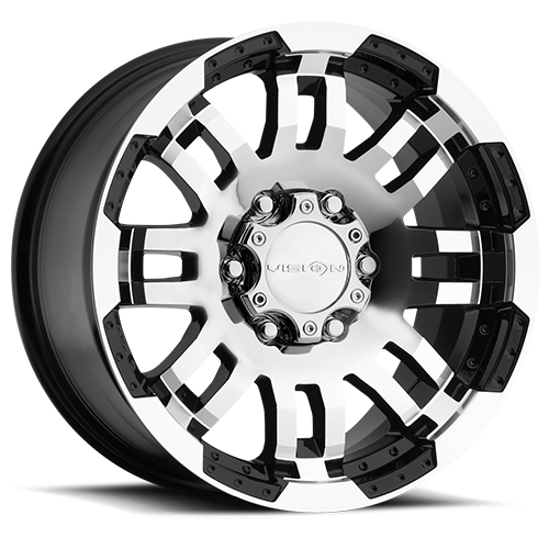 20x9 Vision 375 Warrior Gloss Black Machined Face Wheel 6x5.5 Bolt Pattern 18mm Offset