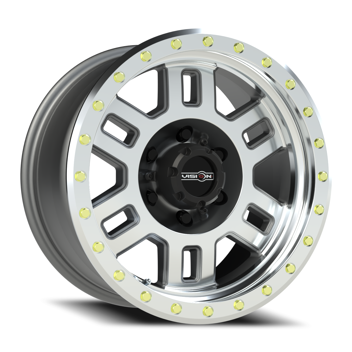17x8.5 Vision 398 Manx Machined Wheel 6x5.5 Bolt Pattern 0mm Offset