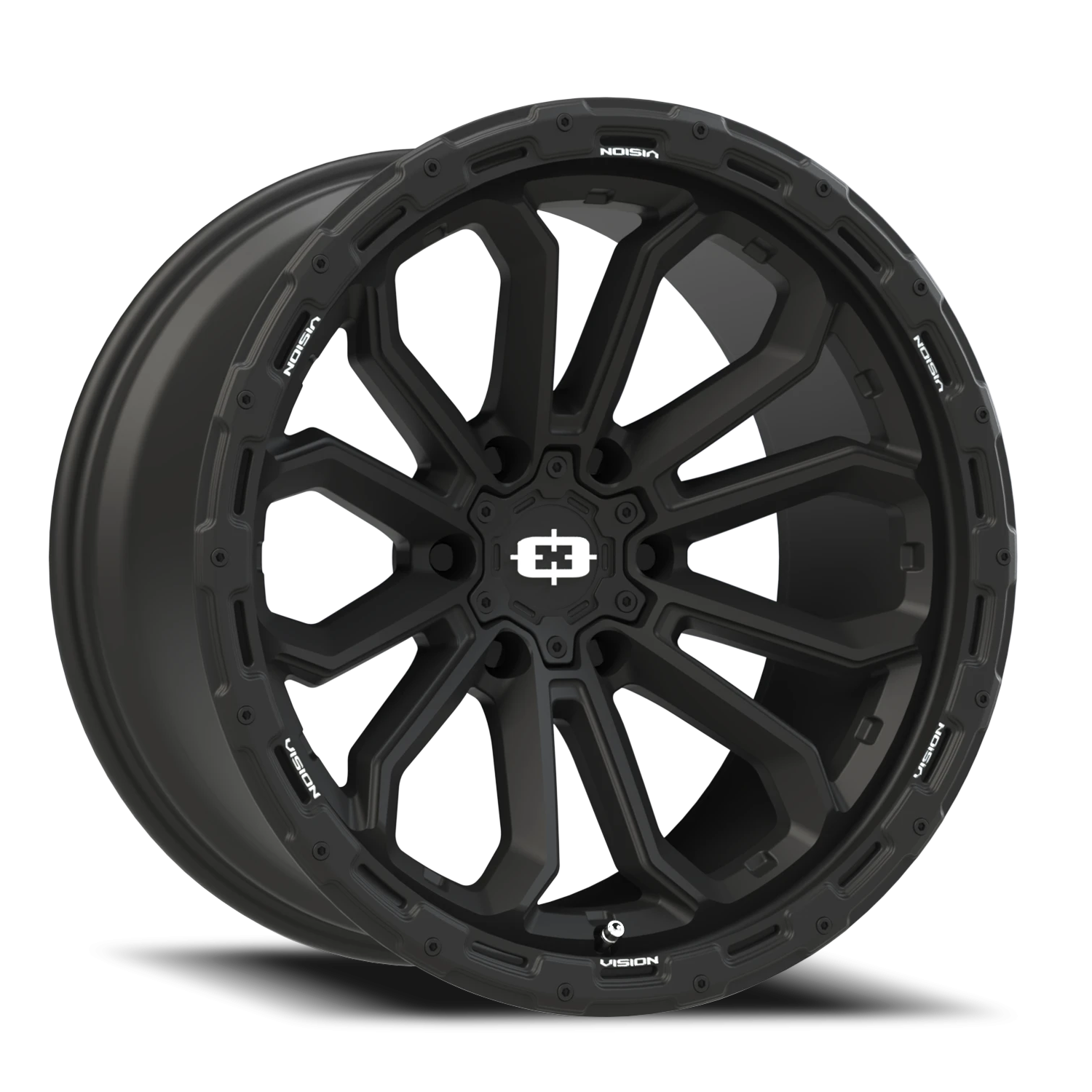 20x10 Vision 405 Korupt Satin Black Wheel 6x5.5 Bolt Pattern -25mm Offset