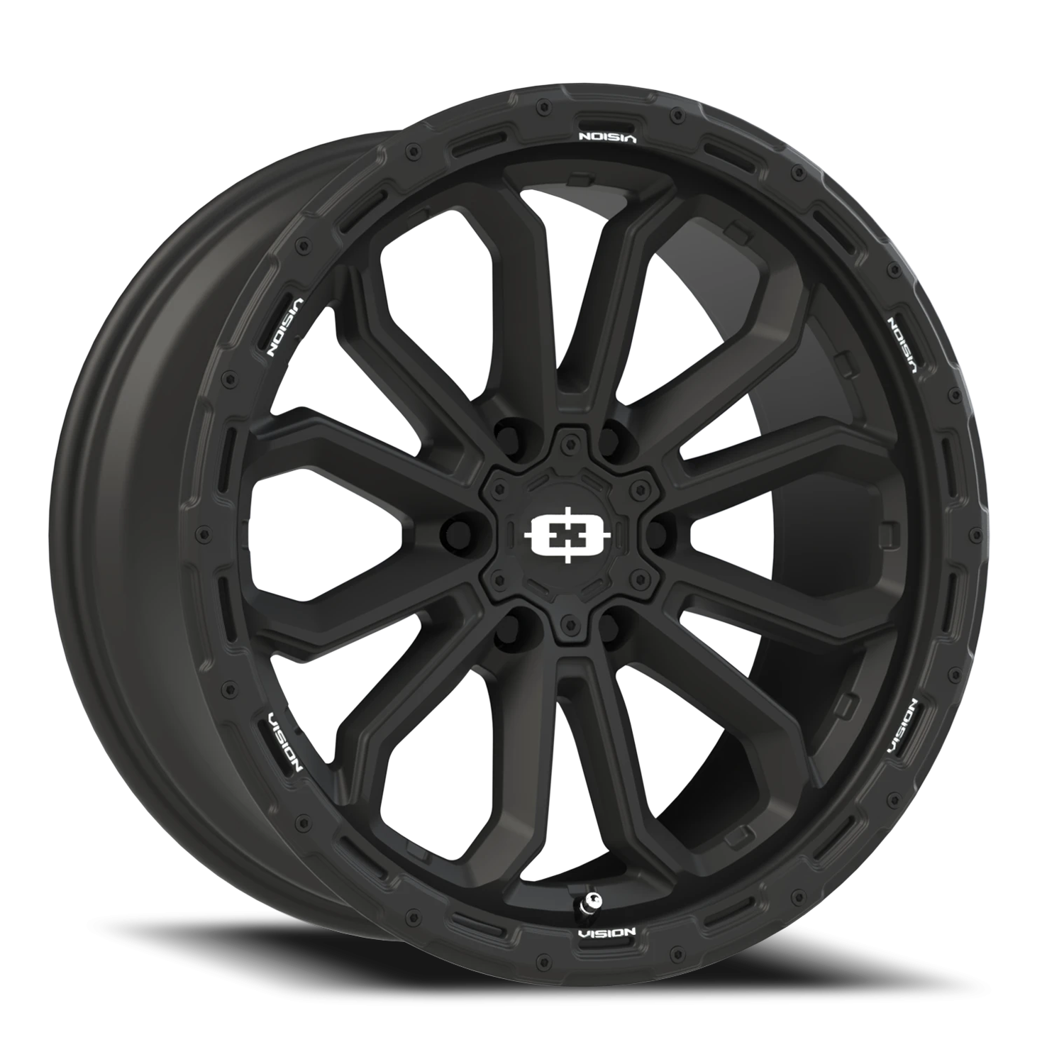 20x9 Vision 405 Korupt Satin Black Wheel 6x5.5 Bolt Pattern 12mm Offset