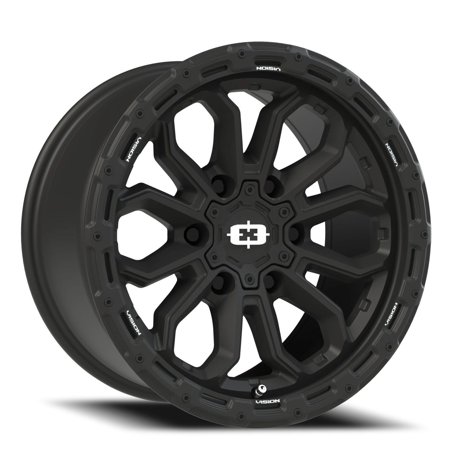 17x9 Vision 405 Korupt Satin Black Wheel 6x5.5 Bolt Pattern -12mm Offset
