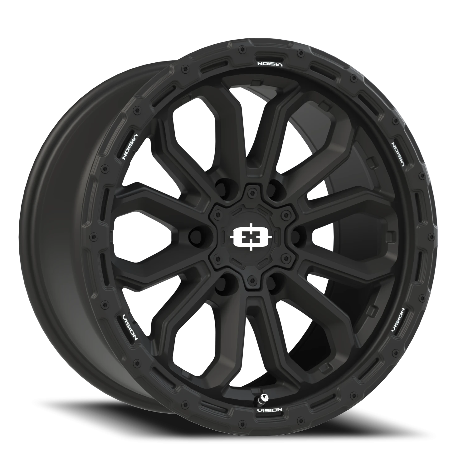 18x9 Vision 405 Korupt Satin Black Wheel 6x5.5 Bolt Pattern -12mm Offset