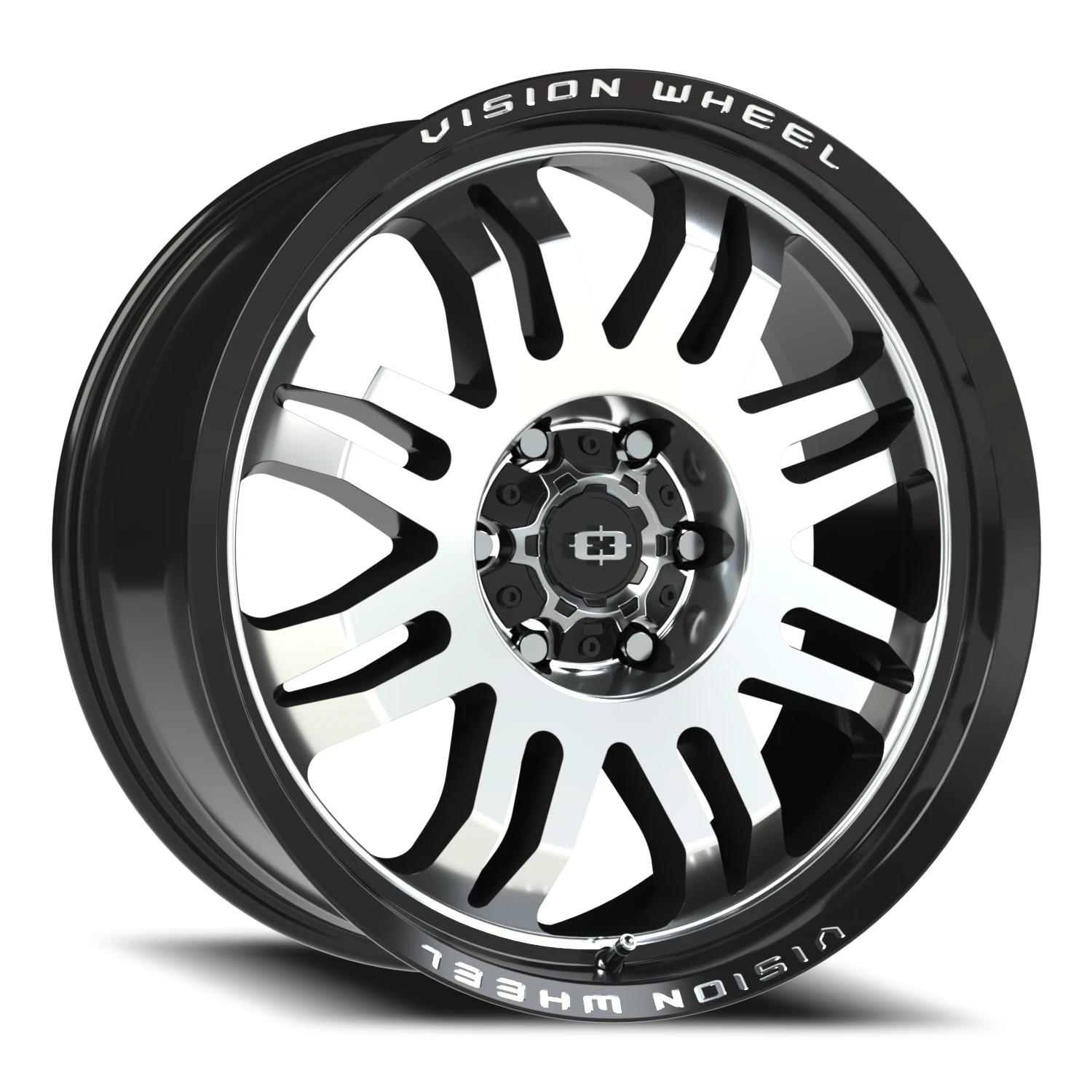 20x9 Vision 409 Inferno Gloss Black Machined Face Wheel 6x5.5 Bolt Pattern 12mm Offset