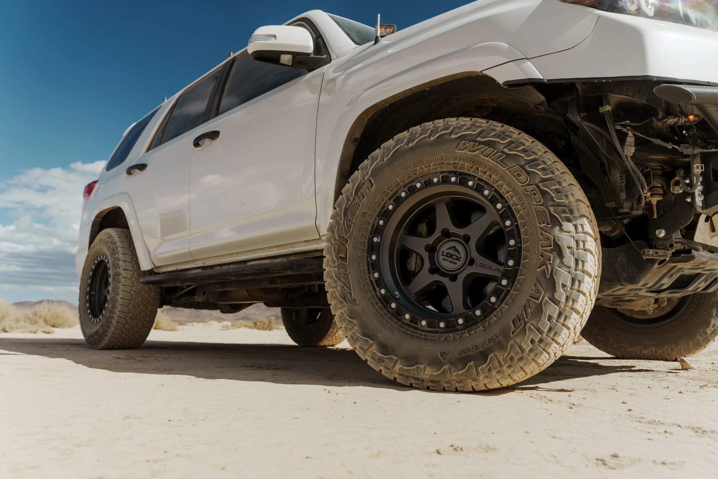17x9 Lock Off-Road Olympus Matte Grey W/Matte Black Ring Wheel 6x5.5 Bolt Pattern -35mm Offset