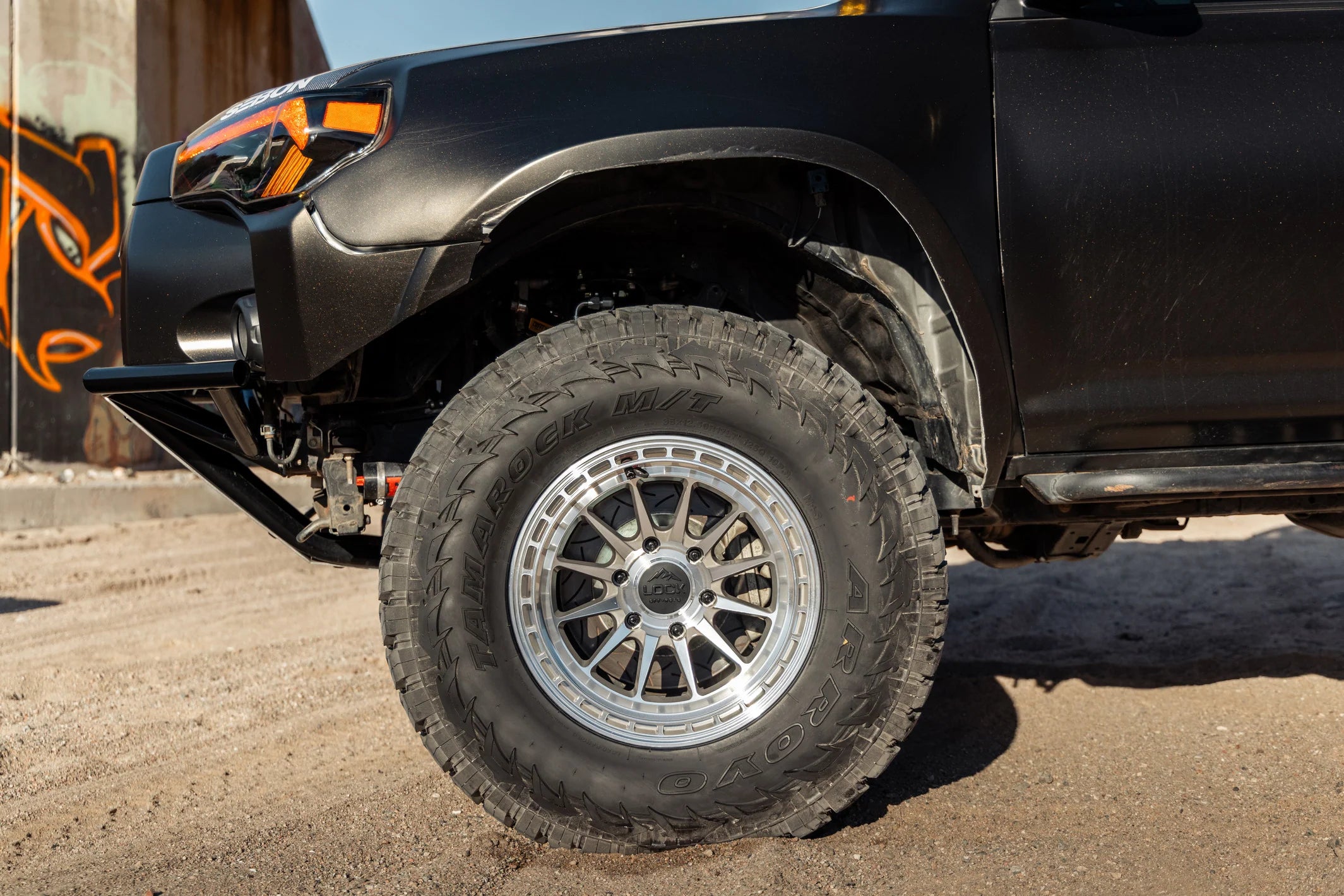 17x9 Lock Off-Road Baja Machined Clear Coat Wheel 6x5.5 Bolt Pattern 0mm Offset