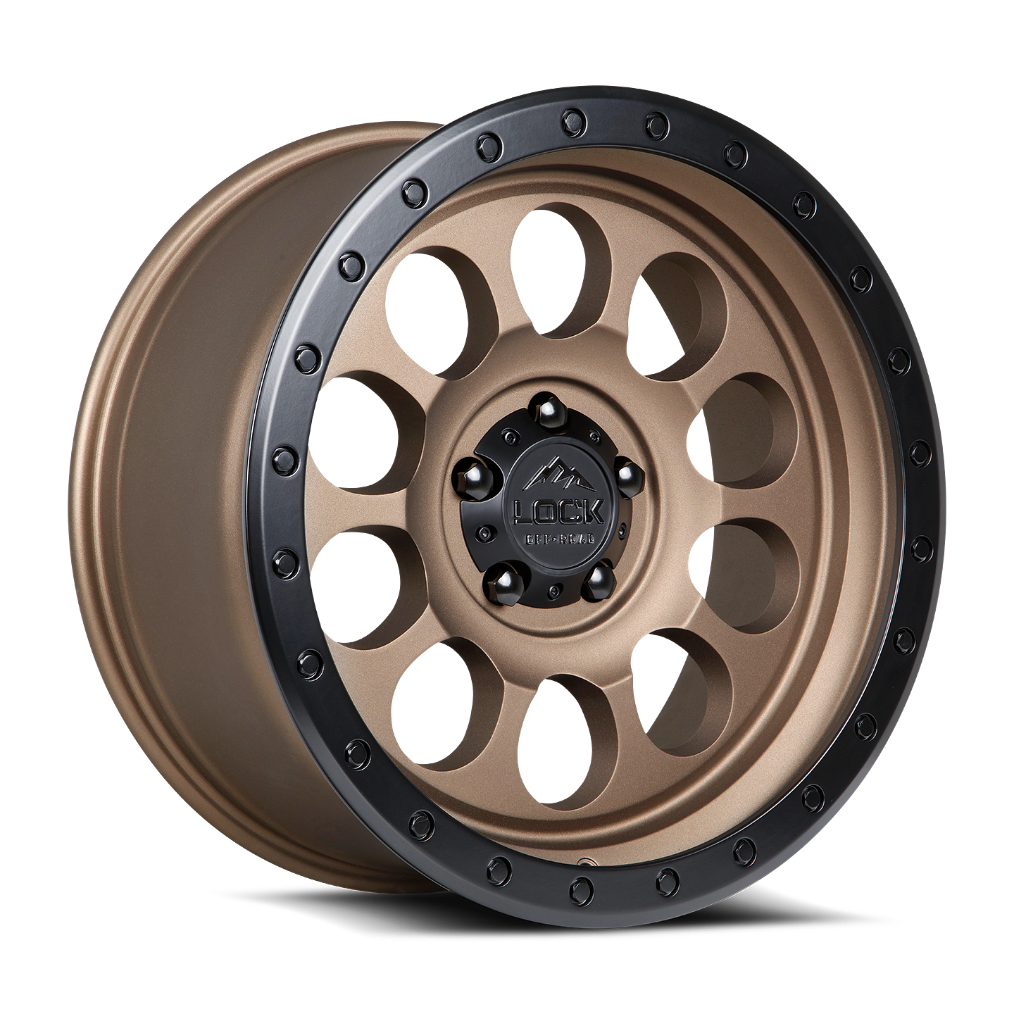 17x9 lock off-road 50cal matte desert bronze w matte black ring wheel 6x5.5 bolt pattern 0mm offset