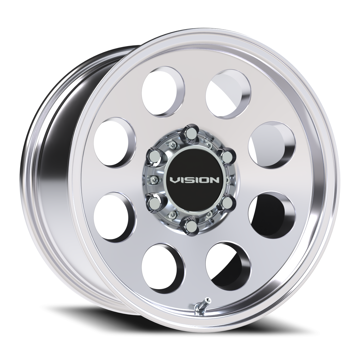 16x8 Vision 56 Midway Polished Wheel 6x5.5 Bolt Pattern 0mm Offset