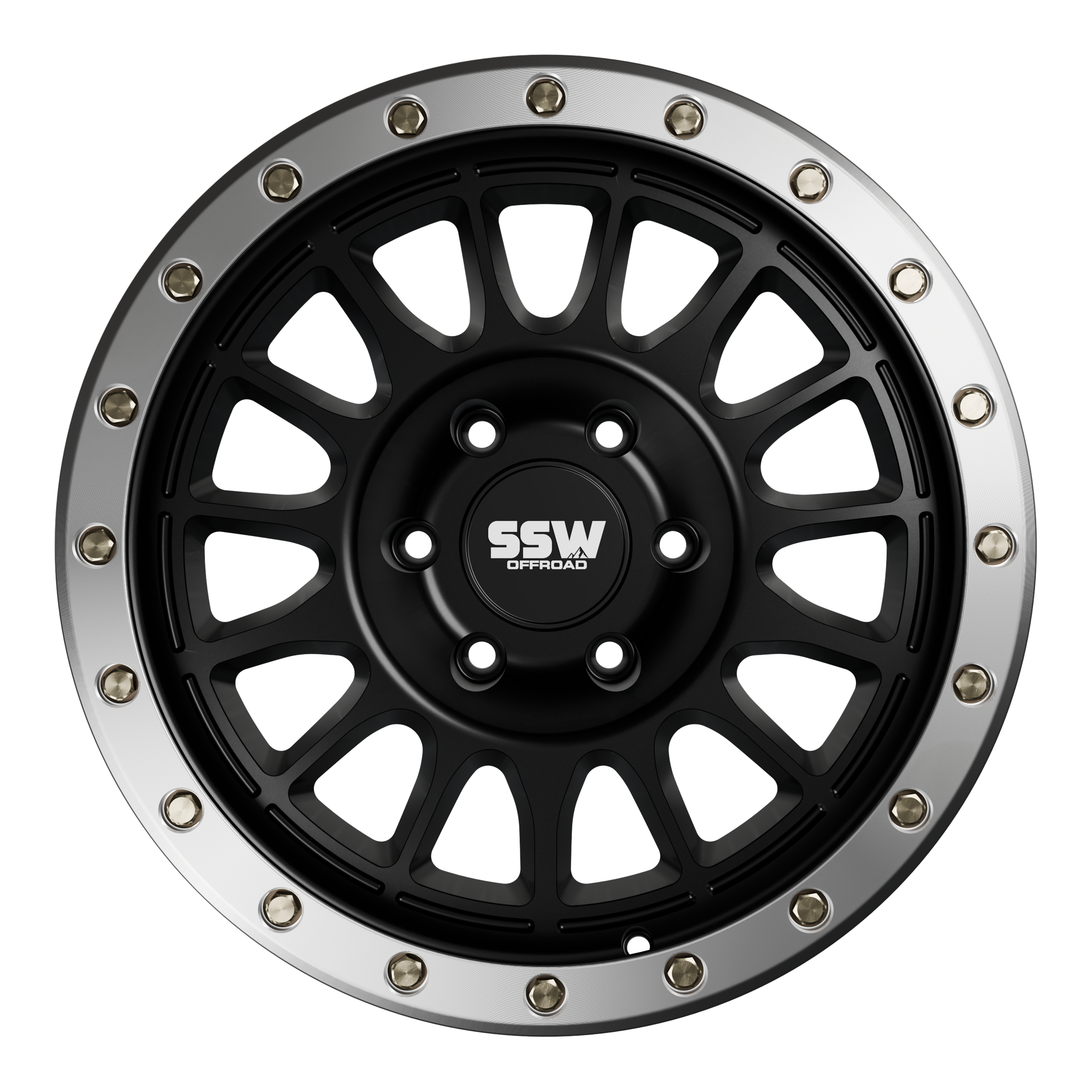17x9 SSW Offroad Dakar Evo Matte Black Wheel 6x5.5 Bolt Pattern 25 mm Offset