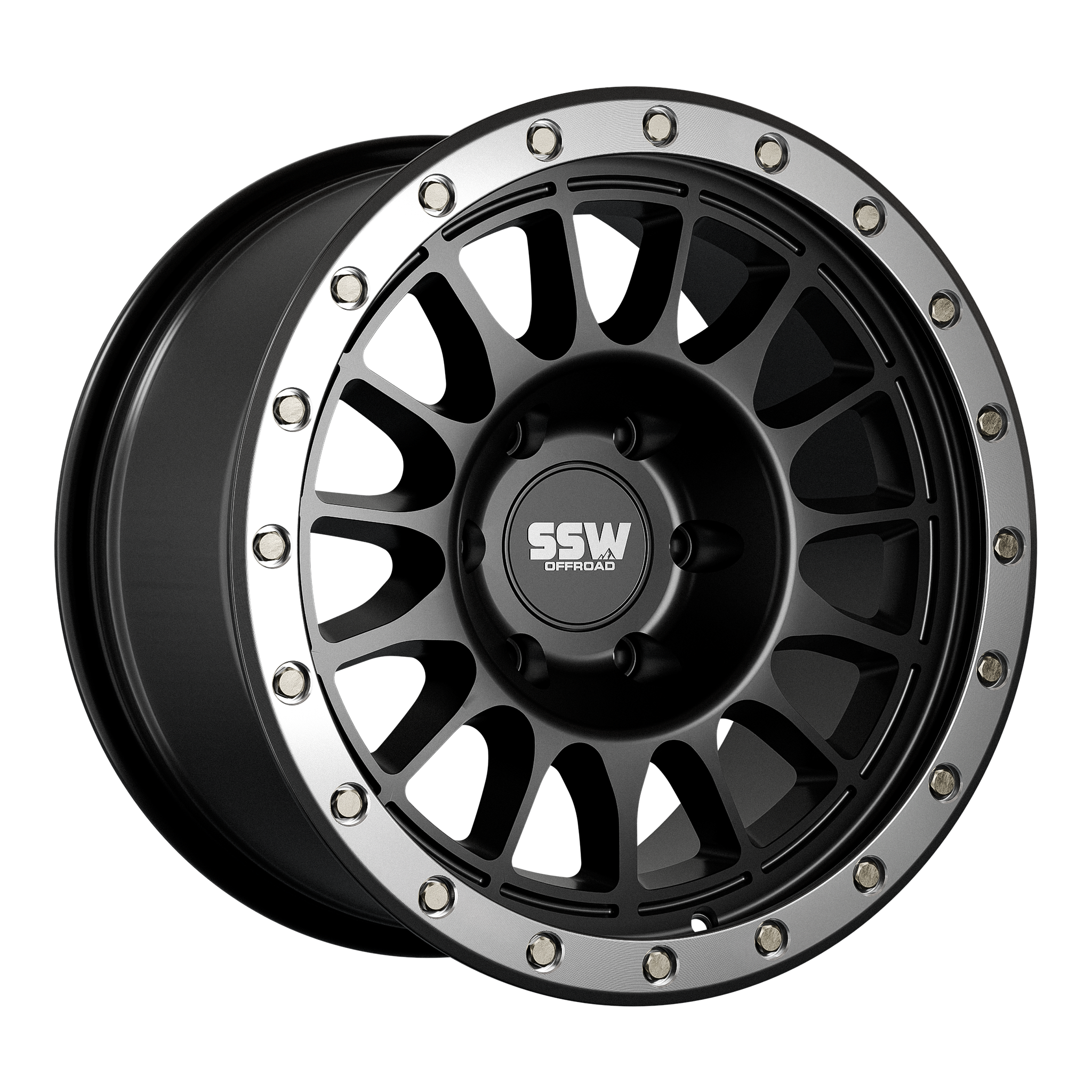 17x9 SSW Offroad Dakar Evo Matte Black Wheel 6x5.5 Bolt Pattern 0 mm Offset