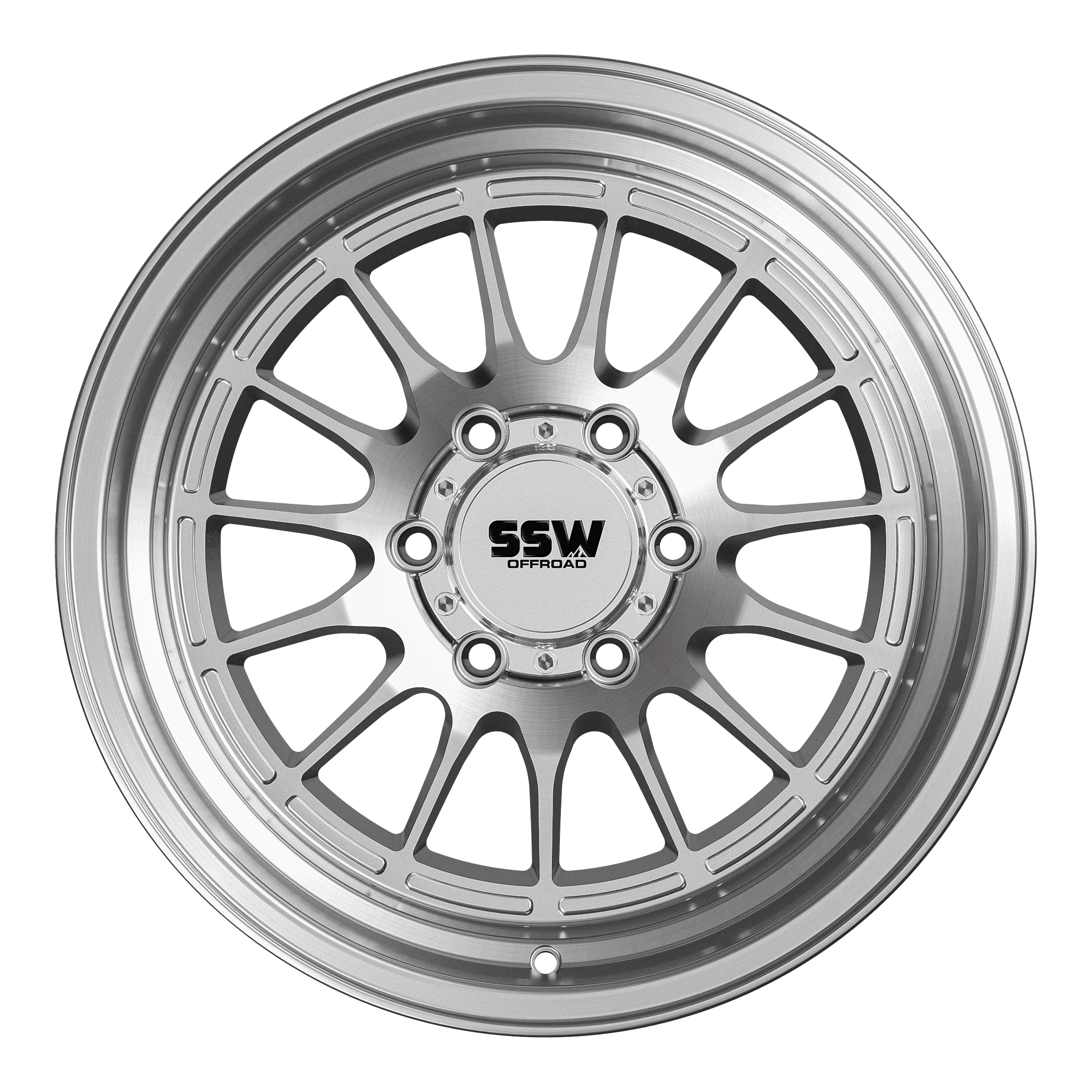 17x9 SSW Offroad Dakar Machined Silver Wheel 6x5.5 Bolt Pattern 0 mm Offset