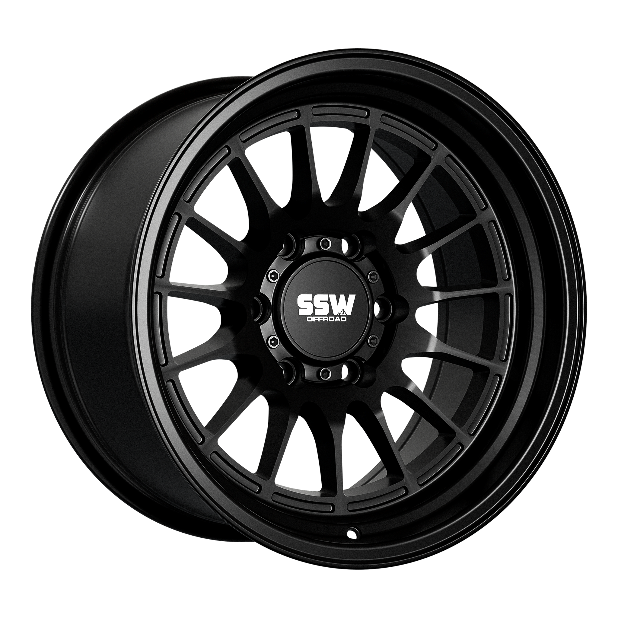 17x9 SSW Offroad Dakar Matte Black Wheel 6x5.5 Bolt Pattern -25 mm Offset