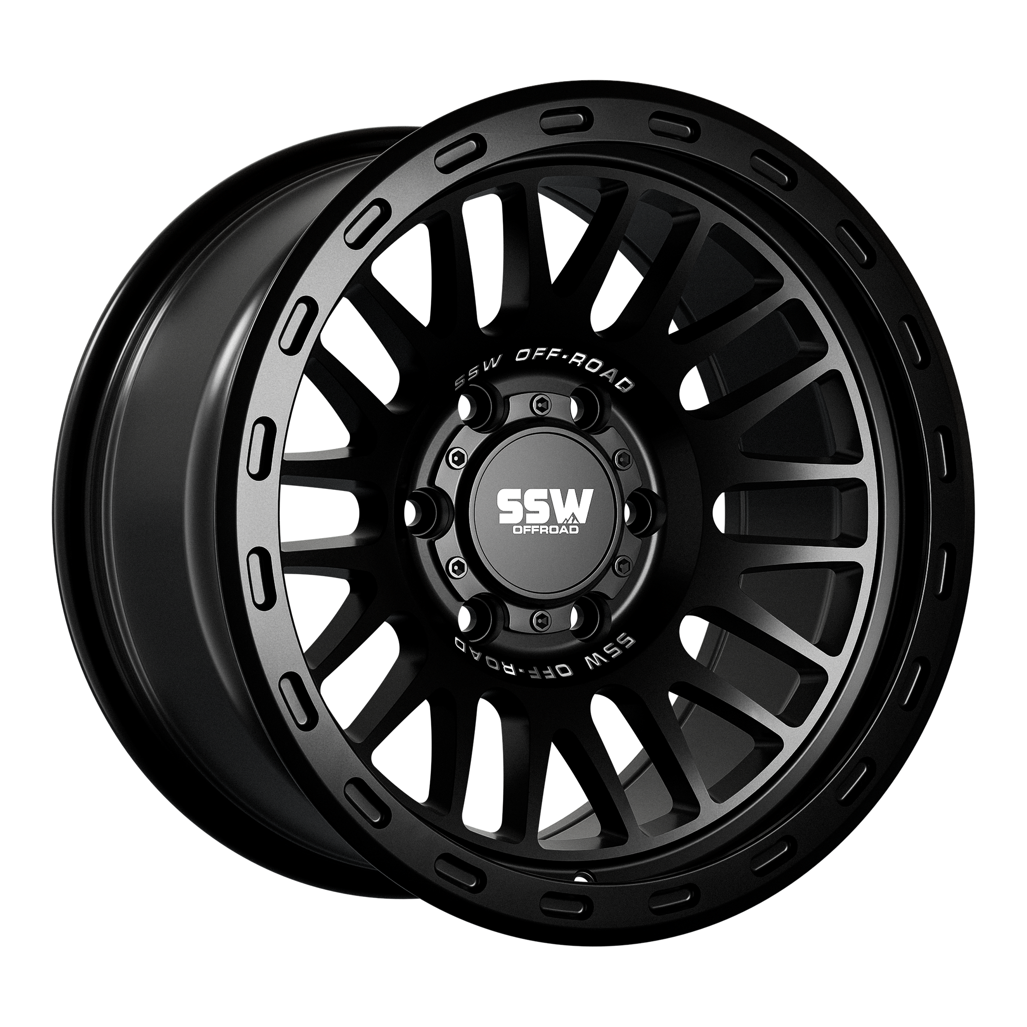 17x9 SSW Offroad Griffon Matte Black Wheel 6x5.5 Bolt Pattern -25 mm Offset