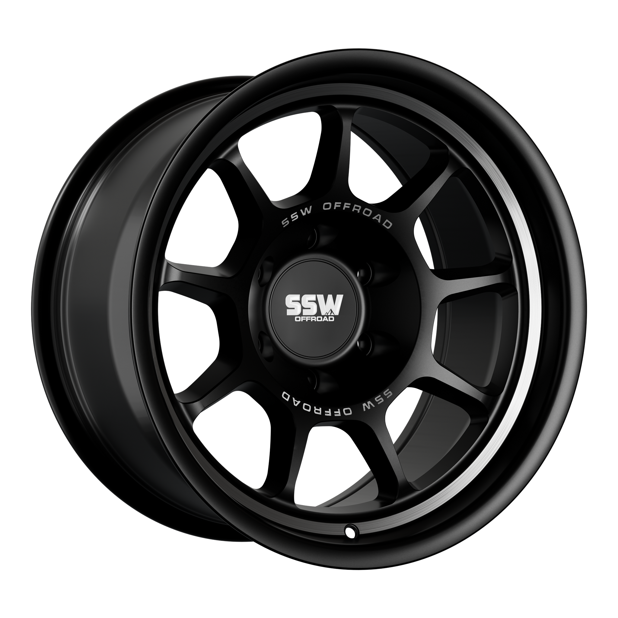 17x9 SSW Offroad Nova Matte Black Wheel 6x5.5 Bolt Pattern -25 mm Offset
