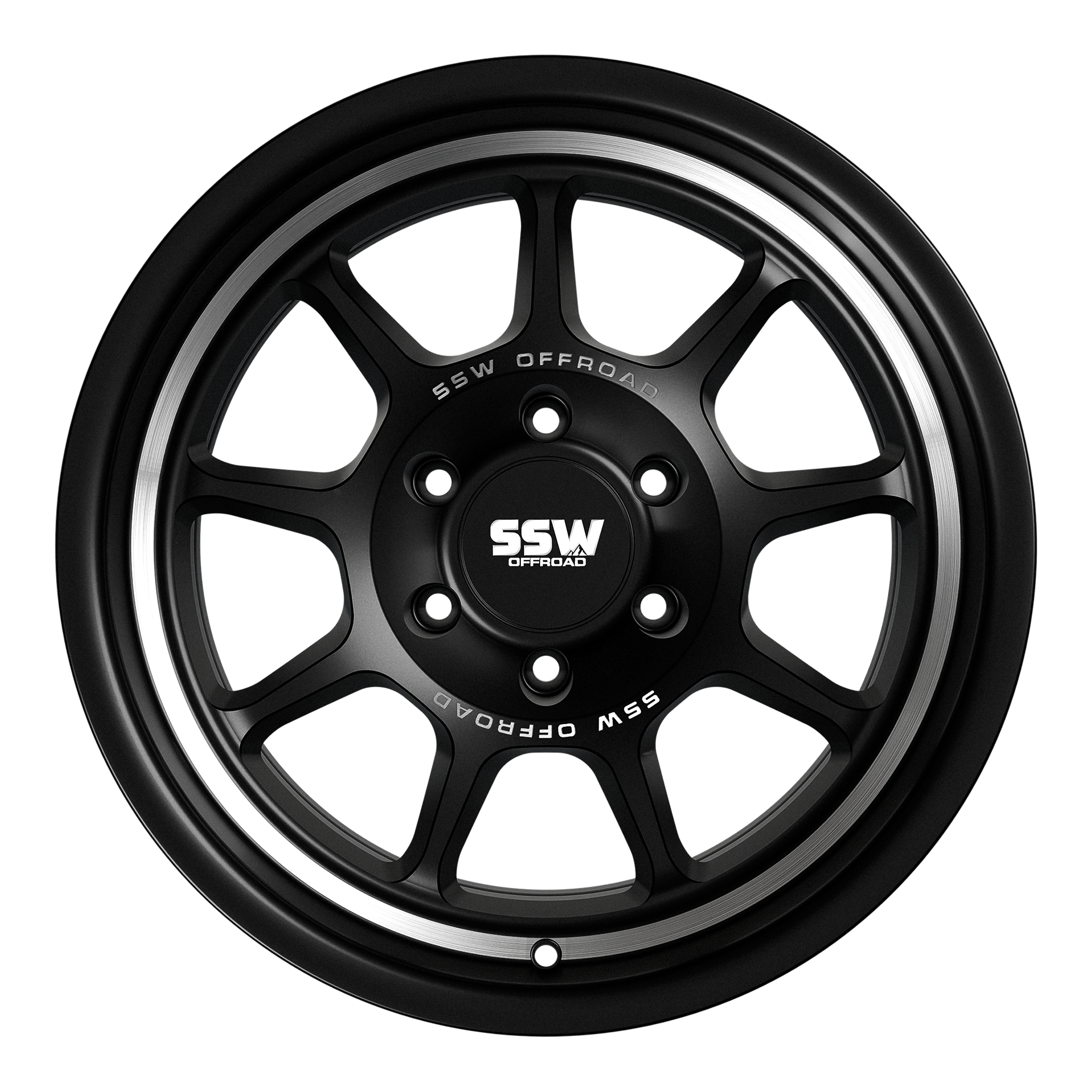 17x9 SSW Offroad Nova Matte Black Wheel 6x5.5 Bolt Pattern -25 mm Offset