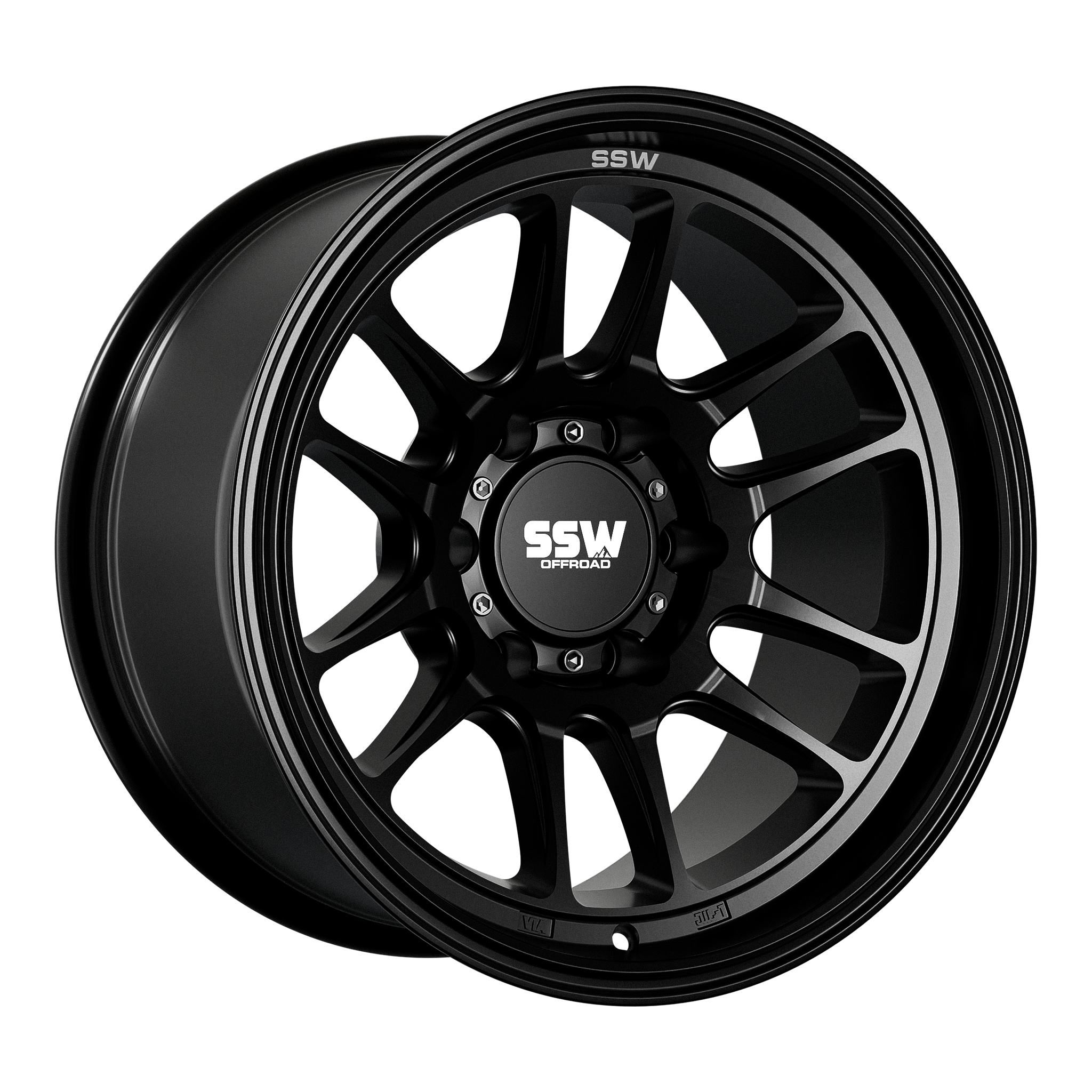 17x9 SSW Offroad Raptor Matte Black Wheel 6x5.5 Bolt Pattern -12 mm Offset