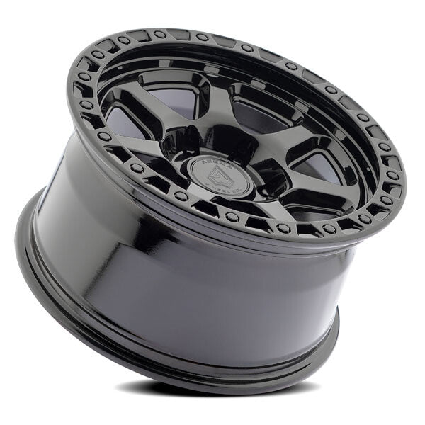 17x9 Arena Wheel A123 Throttle Glossy Black Wheel 6x5.5 Bolt Pattern 0mm Offset