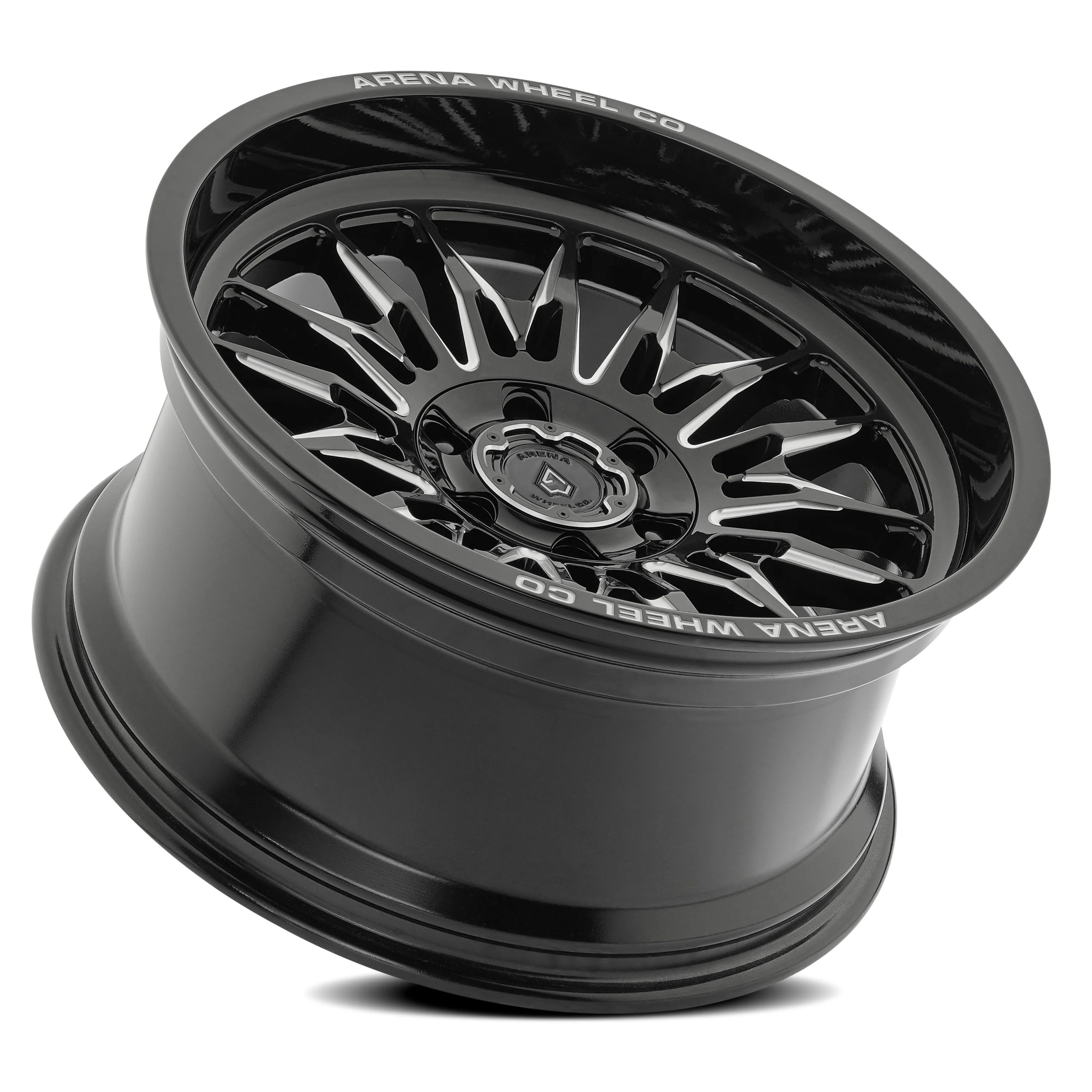 20x10 Arena Wheel A126 Javelin Gloss Black And Milled Wheel 6x5.5 Bolt Pattern -18mm Offset