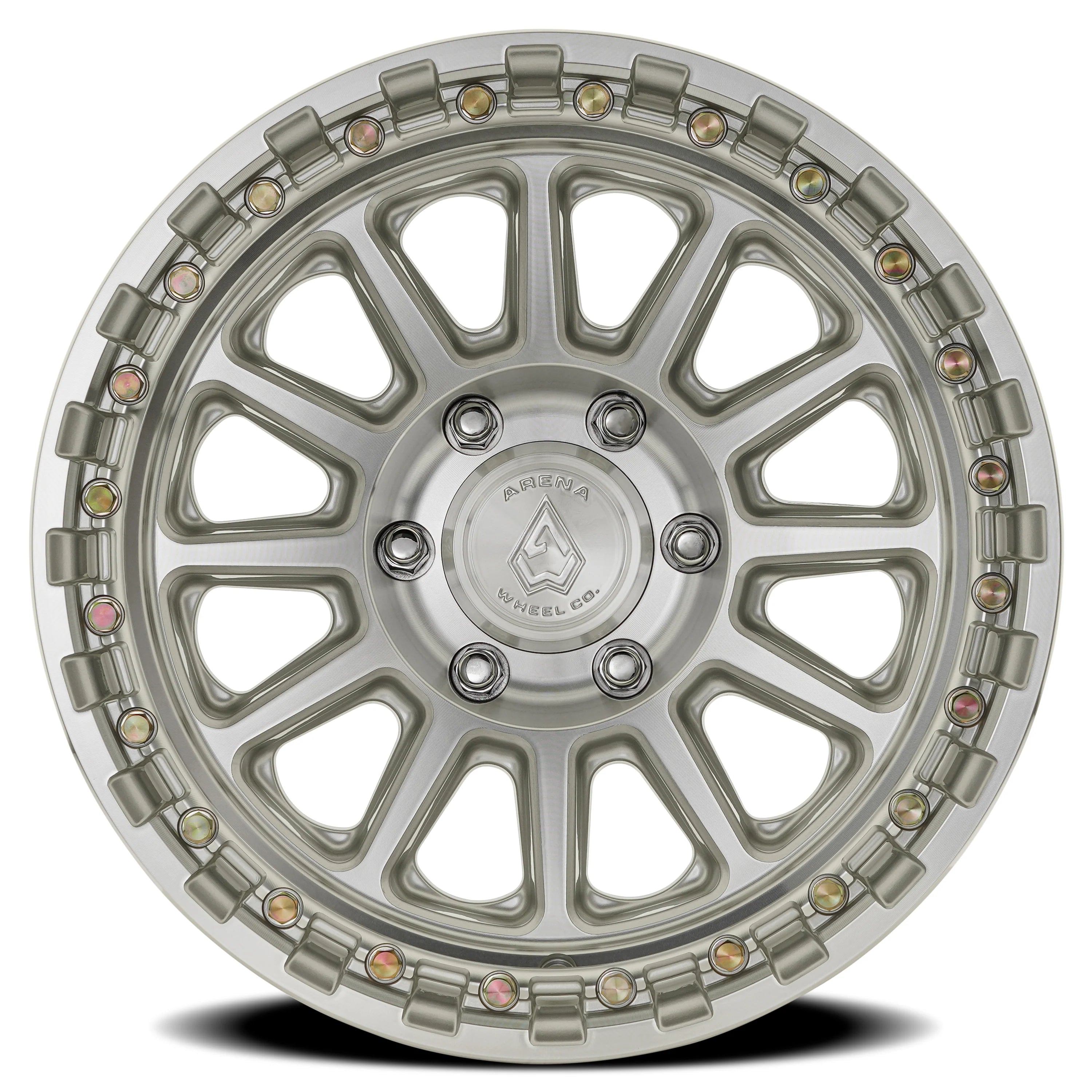 18x9 Arena A128 Enduro Silver Machined Wheel 6x5.5 Bolt Pattern 20mm Offset