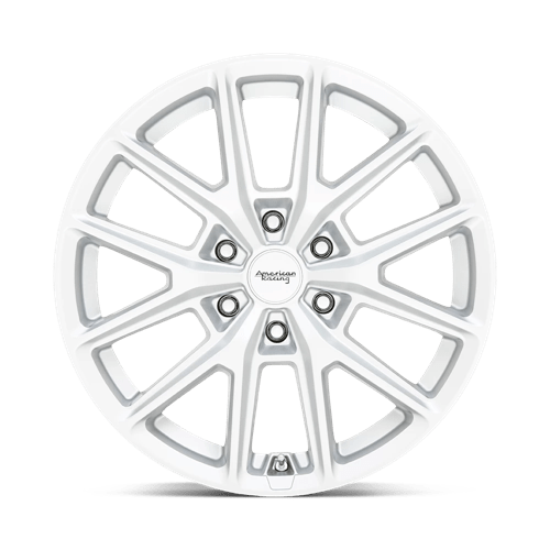 18x8 5 american racing ar945 hyper silver wheel 6x5.5 bolt pattern 20mm offset