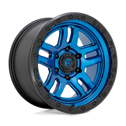 17x9 fuel off-road d790 ammo blue w black lip wheel 6x5.5 bolt pattern 12mm offset