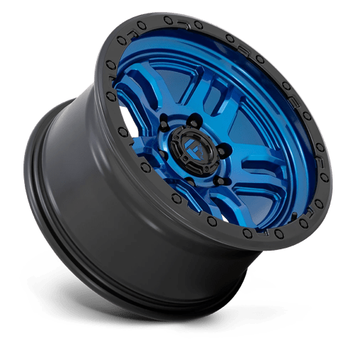 17x9 fuel off-road d790 ammo blue w black lip wheel 6x5.5 bolt pattern 12mm offset