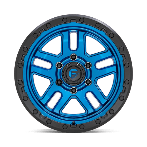 17x9 fuel off-road d790 ammo blue w black lip wheel 6x5.5 bolt pattern 12mm offset