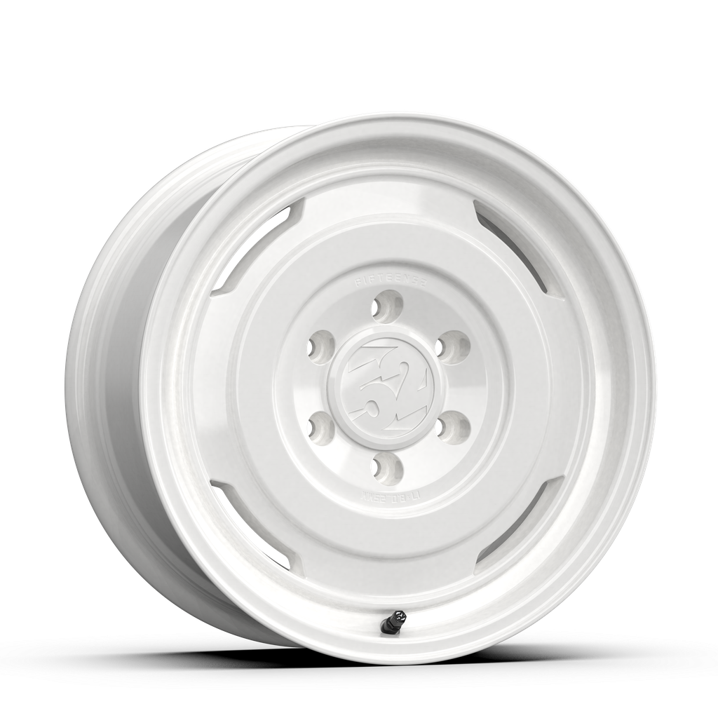 17x8.5 Fifteen 52 Analog HD Gloss White Wheel 6x5.5 Bolt Pattern 0mm Offset