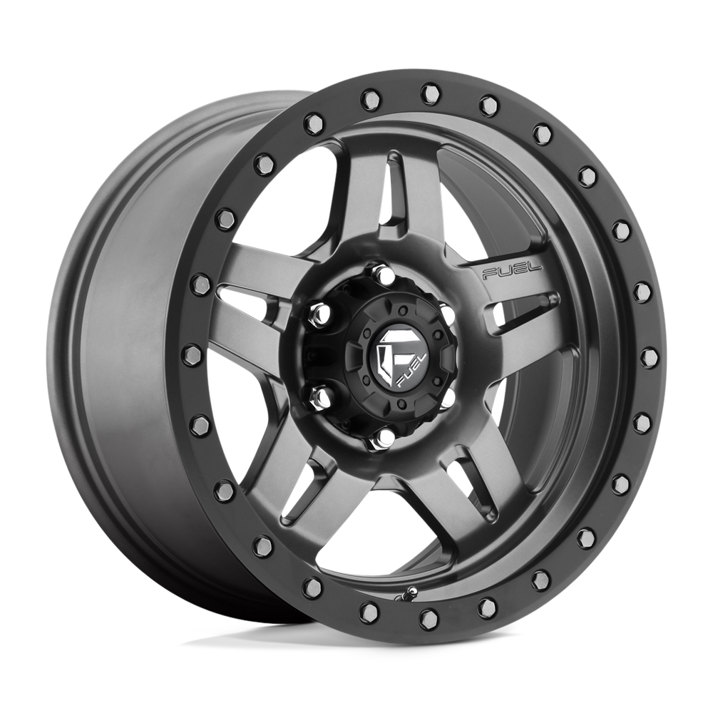 17x8.5 Fuel D558 Anza Matte Gunmetal Wheel 6x5.5 Bolt Pattern 6 Offset