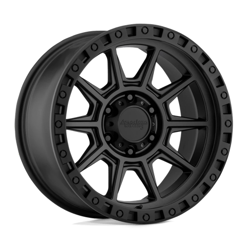 18x9 american racing ar202 cast iron black wheel 6x5.5 bolt pattern 0mm offset