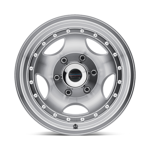 16x8 american racing ar23 type 23 machined w clear coat wheel 6x5.5 bolt pattern 0mm offset