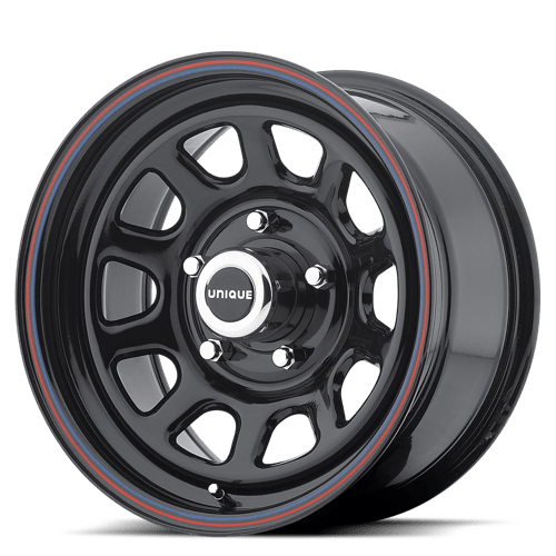 15x7 american racing ar767 d window gloss black w stripes wheel 6x5.5 bolt pattern 0mm offset