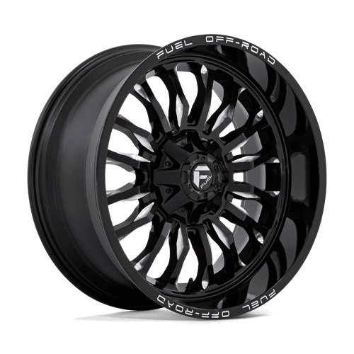 22x10 fuel off-road d795 arc gloss black milled wheel 6x5.5 bolt pattern 18mm offset