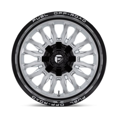20x10 fuel off-road d798 arc silver brush face w blk lip wheel 6x5.5 bolt pattern 18mm offset