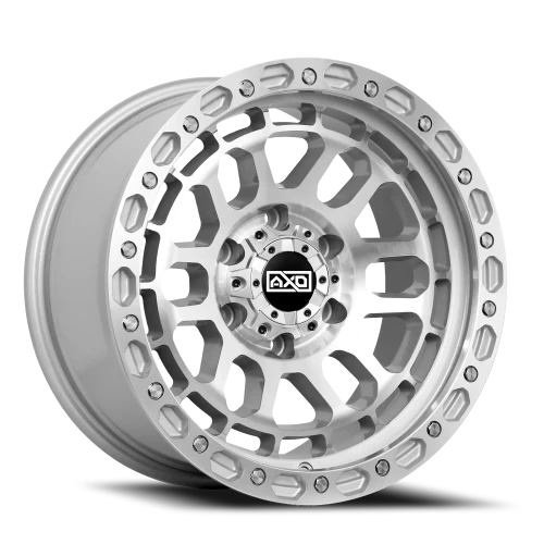 17x8.5 AXD Off-Road AS4 Silver Machined Wheel 6x5.5 Bolt Pattern 0mm Offset