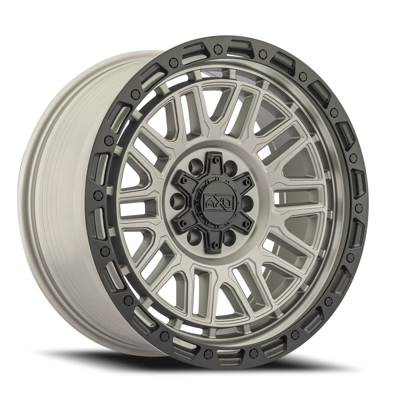 20x9 AXD Off-Road AS6 Satin Titanium W/Blk Lip Wheel 6x5.5 Bolt Pattern 0mm Offset