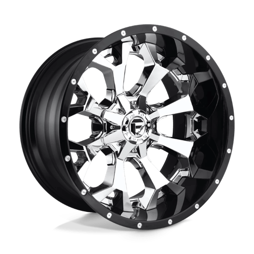 20x12 fuel off-road d246 assault chrome plated gloss black lip wheel 6x5.5 bolt pattern 43mm offset
