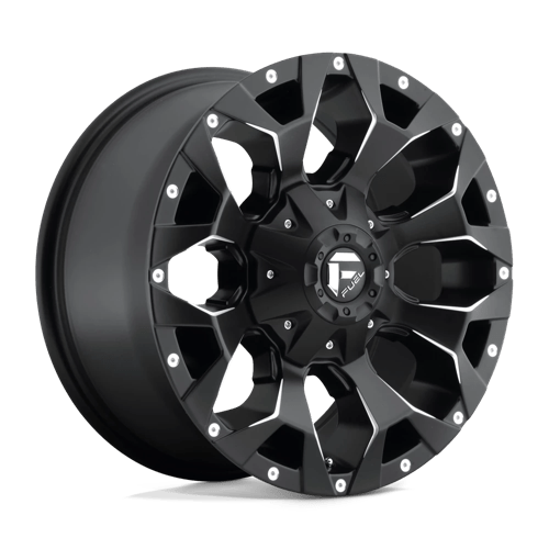 17x8 5 fuel off-road d546 assault matte black milled wheel 6x5.5 bolt pattern 25mm offset